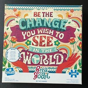COMPLETE 1000 piece Goliath Be the Change Puzzle